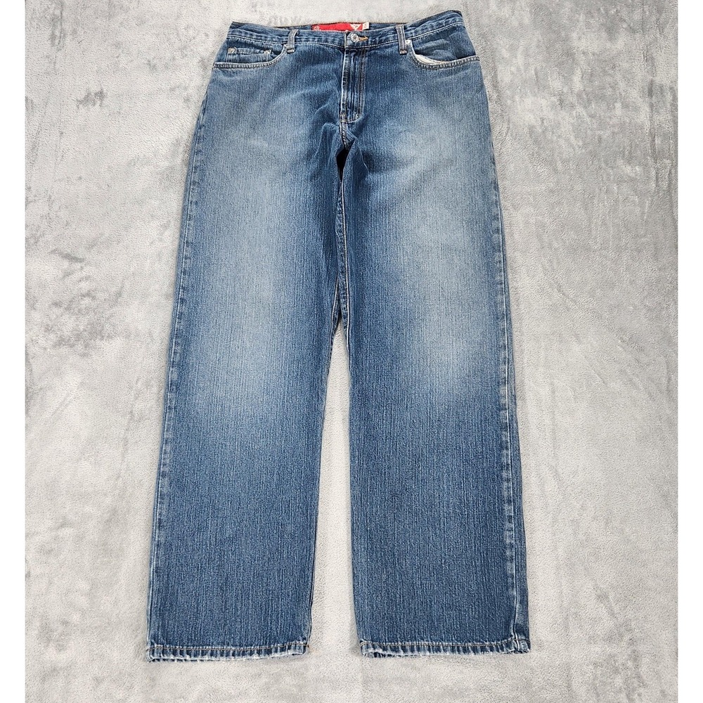 Vintage Guess Jeans USA Mens 34x34 Blue Regular Straight Leg 100% Cotton Denim